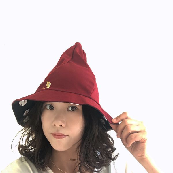 小魔女帽 小魔女帽,尖頂帽,女帽,復古帽,夢幻風帽子,台灣設計帽款,時尚帽子,派對帽,可愛造型帽