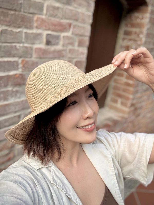 細麻日本和紙淑女草帽 麻,夏日,海灘,和紙,淑女帽,草帽