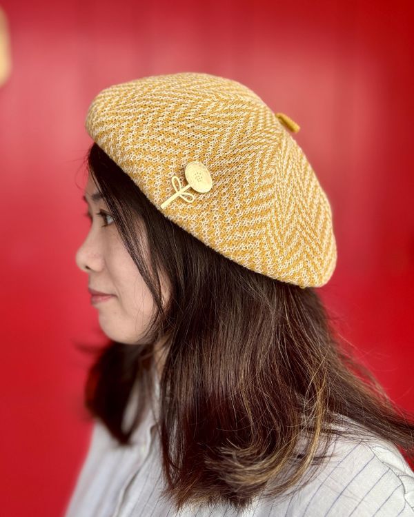 幸運朵朵薄棉紗貝雷畫家帽 畫家帽推薦,可調頭圍帽子,貝雷帽,日系文青穿搭,棉紗帽子,質感配件,法式