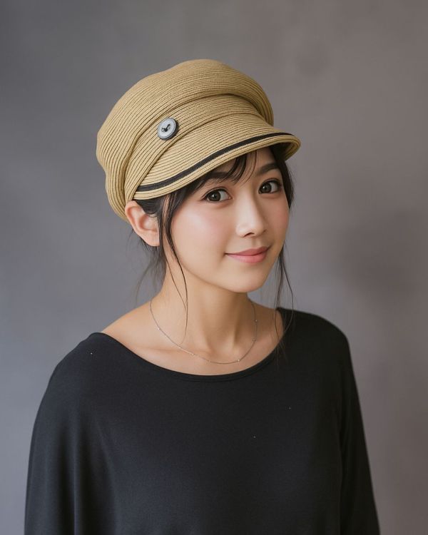 女神紙草報童帽 報童帽,貝雷帽,紙草帽,夏日帽子,透氣帽,優雅帽,台灣製造,時尚帽款,淑女帽,來喲帽子