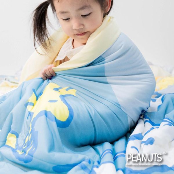 【Austin Home 奧斯汀寢飾】史努比瑪奇朵冰紗被｜小魚探險150X200cm 