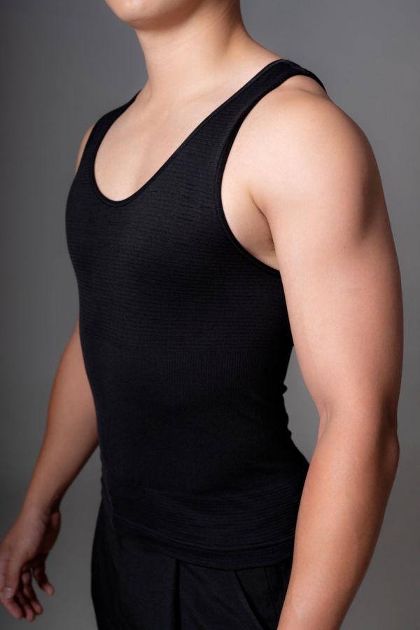 【夠 GO wear】Go Cooler 夠酷男性涼感塑身衣(2入)｜黑 