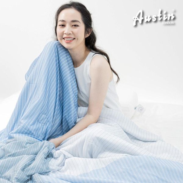 【Austin Home 奧斯汀寢飾】瑪奇朵冰紗被｜藍調150x200cm 