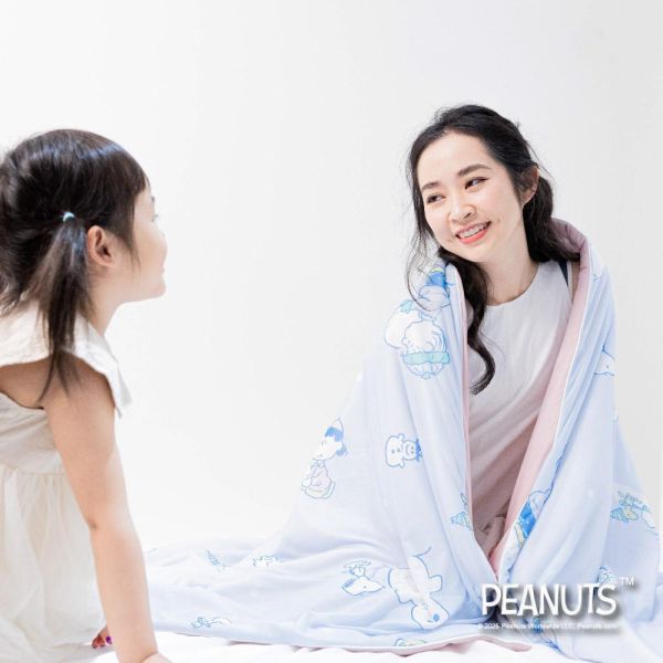 【Austin Home 奧斯汀寢飾】史努比瑪奇朵冰紗被｜雪人滾滾150X200cm 