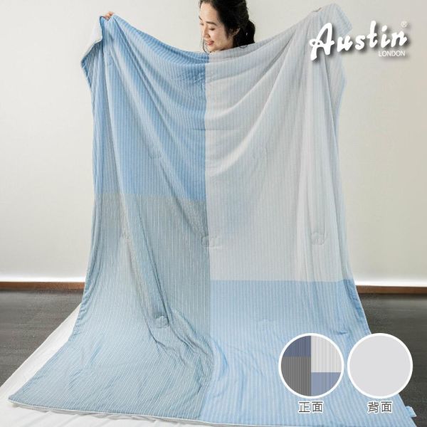 【Austin Home 奧斯汀寢飾】瑪奇朵冰紗被｜藍調150x200cm 