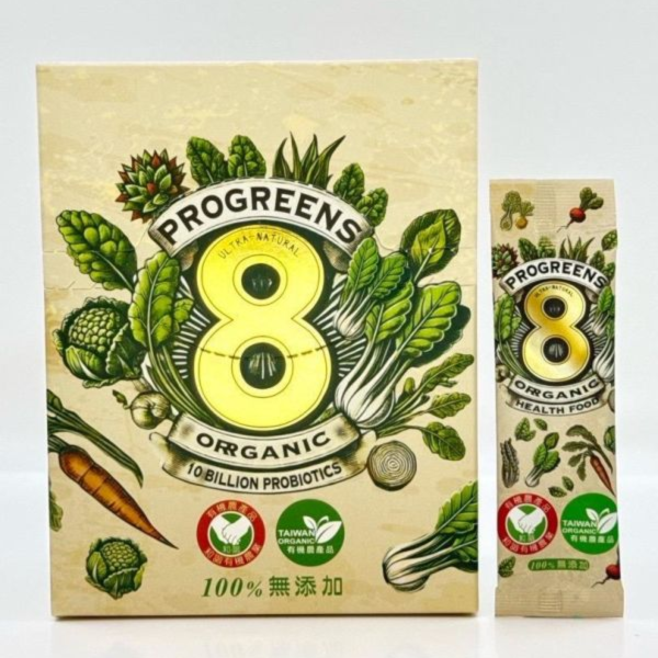 【PROGREENS 益生綠】有機蔬菜AB益生菌青汁｜30包/盒 