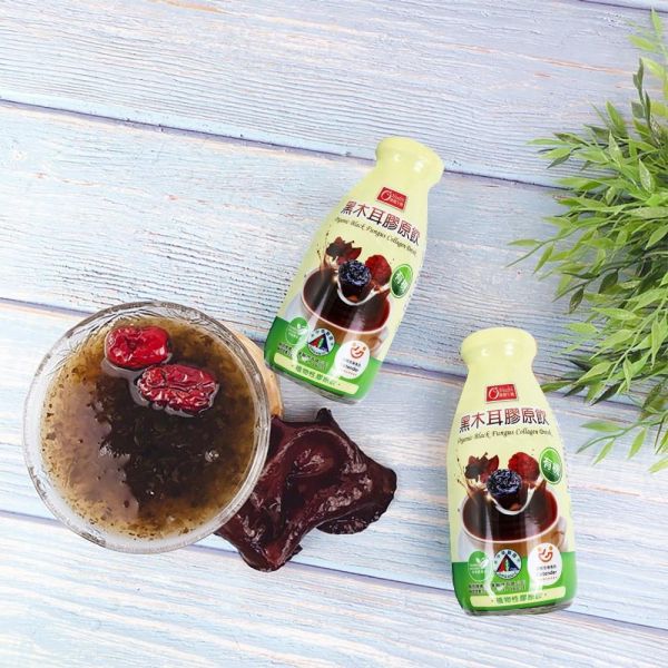 【康健生機 O Health】有機黑木耳膠原飲*8入禮盒｜290ml/瓶*8瓶，共1盒 