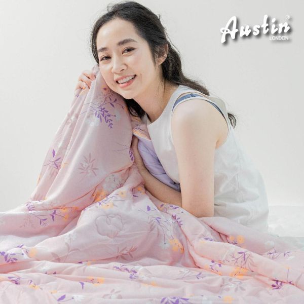 【Austin Home 奧斯汀寢飾】瑪奇朵冰紗被｜純真花朵(粉)150X200cm 