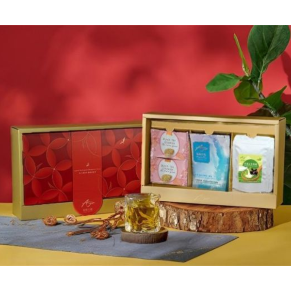 【茶境天使】 鴻福韻展-喜樂讚美組｜茶包＋茶餅＋軟糖組合 