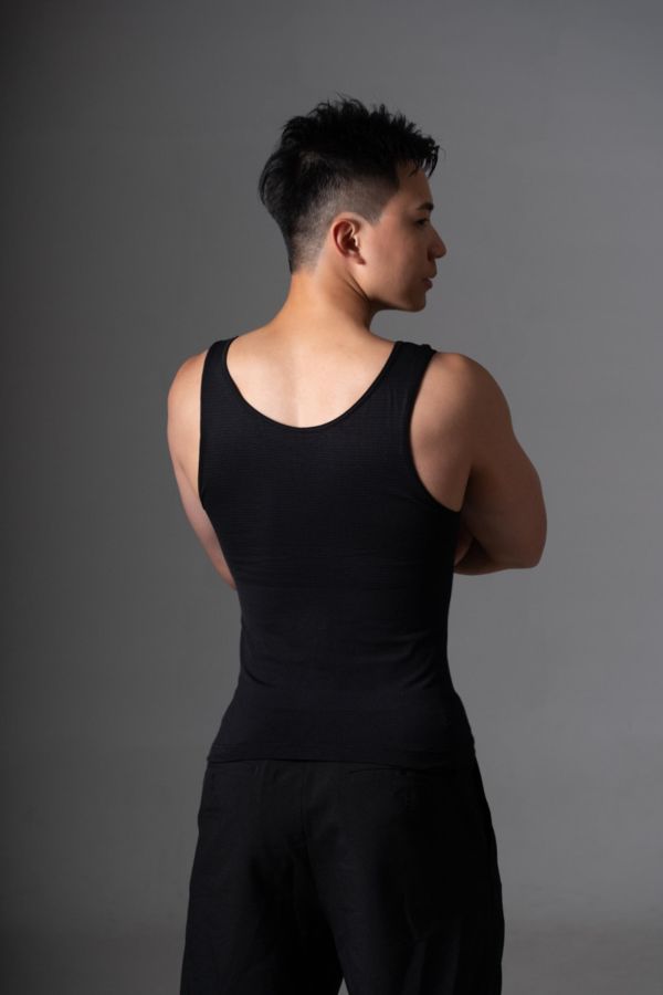 【夠 GO wear】Go Cooler 夠酷男性涼感塑身衣(2入)｜黑 