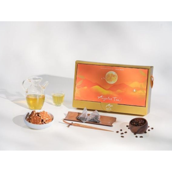 【茶境天使】 旺月盈福禮盒－cafe tea or mi｜祝福茶包+沐萃掛耳咖啡+蜂蜜鬆餅 