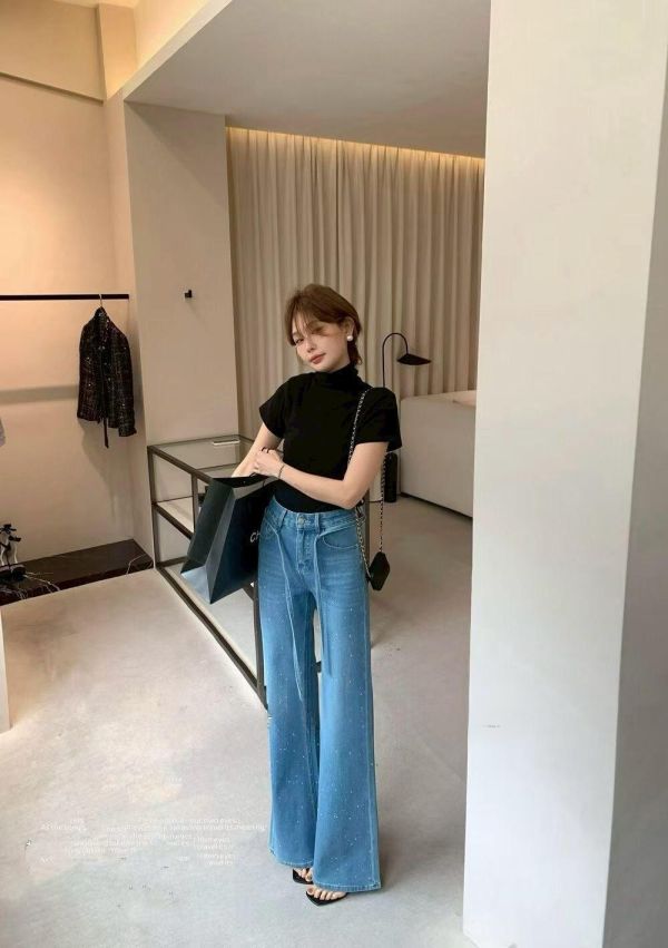 四面彈抽繩鑽鑽褲 