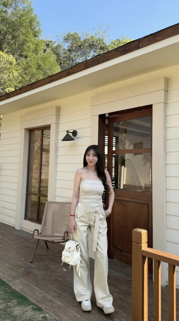 超遮肉!!腰帶西裝寬褲 