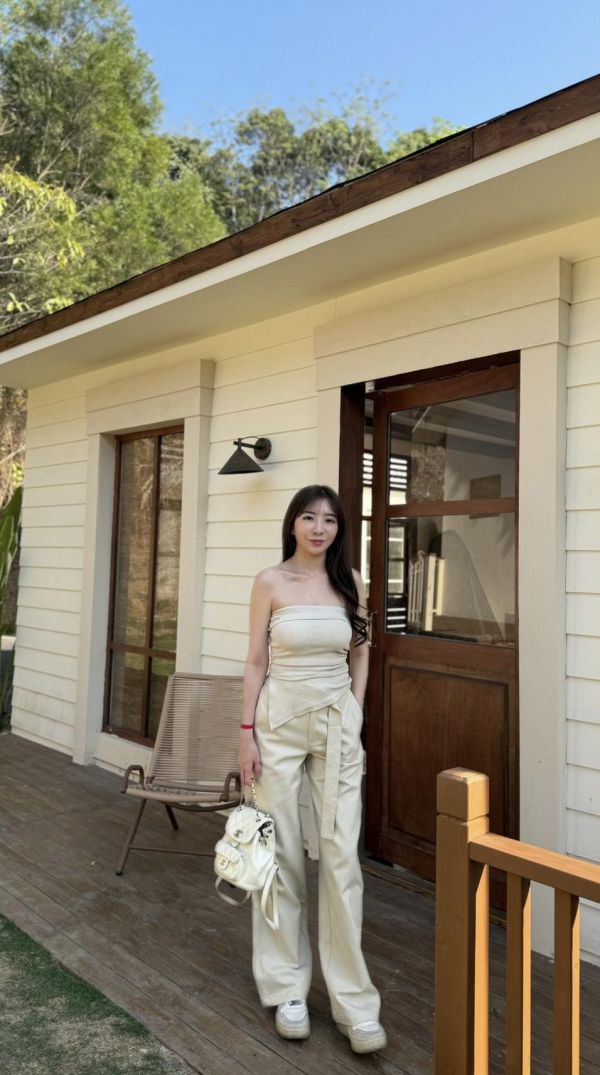 超遮肉!!腰帶西裝寬褲 