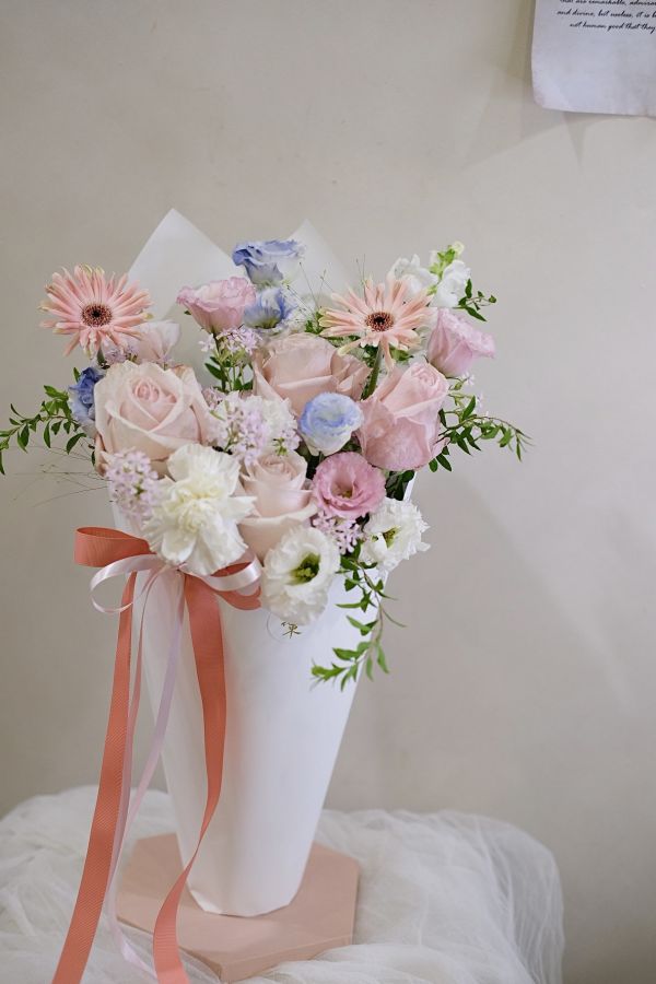 冰淇淋甜筒花束 乾燥花,永生花,永恆花,鮮花,花束,情人節花束,母親節花束,畢業花束,母親節花禮