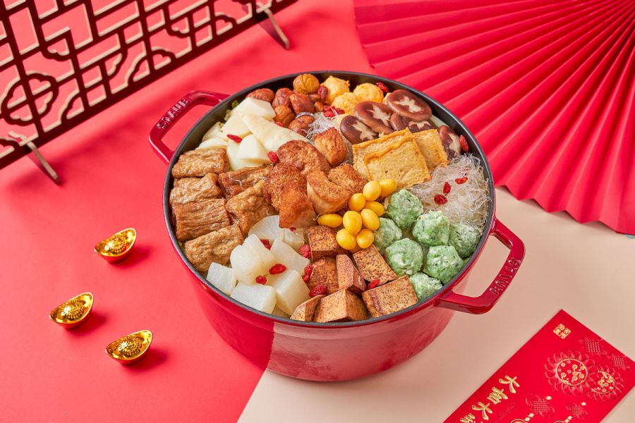 2026素食年菜《駿馬奔騰福迎春》套組 蒲燒,曼餘,猴頭菇,米糕, 2026, 年菜, 素食,純素 ,蔬食,佛跳牆,海味鮮菇筍絲羹,鹽之花,杏仁,芋泥鴨,黑松露,小魚乾,椒麻,川味,口水雞,糖醋,咕咾肉,