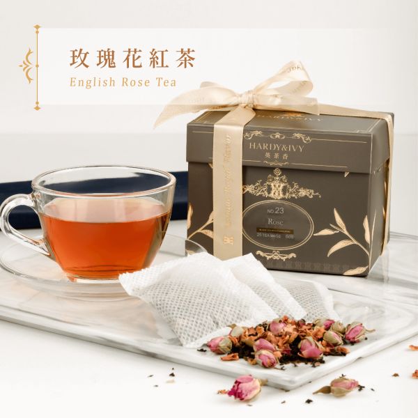 NO.23｜玫瑰花紅茶 30入三角裸茶包 紅茶,玫瑰,花茶,英茶香,英國茶,歐洲茶品,下午茶,英國,茶包,三角茶包