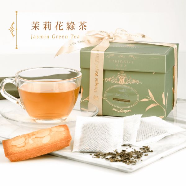 NO.52｜茉莉花綠茶 30入三角裸茶包 綠茶,茉莉,花茶,英茶香,英國茶,歐洲茶品,下午茶,英國,茶包,三角茶包