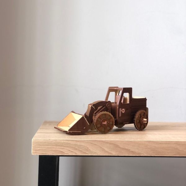 【全館現貨】卷木森活館【推土機筆筒】DIY 組裝 木製玩具 動手做 