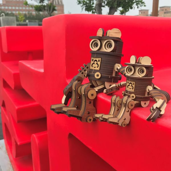 【全館現貨】【卷兒機器人公仔拼板】DIY 組裝 木製玩具 模型 動手做 兒童玩具 達人 