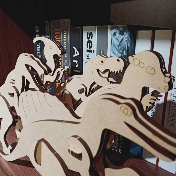 【全館現貨】卷木森活館【大恐龍 模型 公仔 暴龍】DIY 組裝 木製玩具 模型 動手做 兒童玩具 辦公室 童趣 可愛 