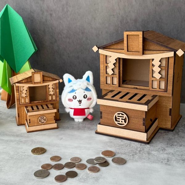 巨大化 | 神社存錢筒 公仔擺件 