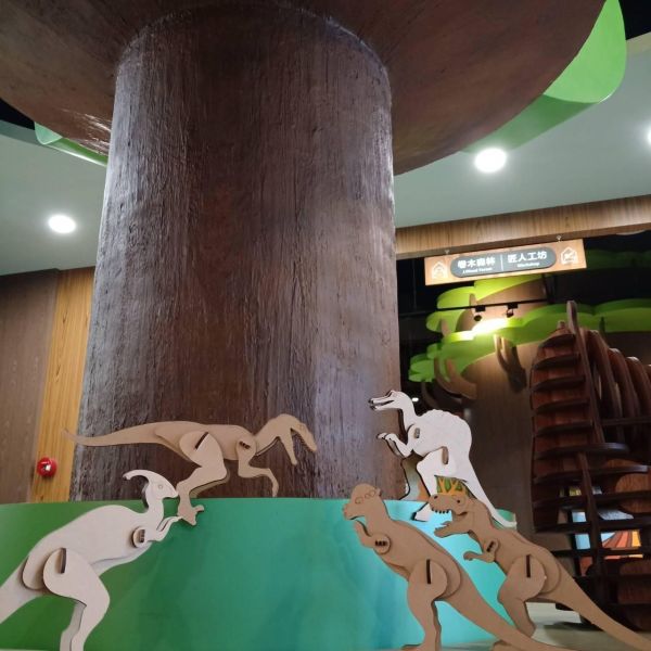 【全館現貨】卷木森活館【大恐龍 模型 公仔 暴龍】DIY 組裝 木製玩具 模型 動手做 兒童玩具 辦公室 童趣 可愛 