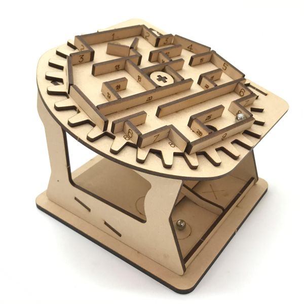 【全館現貨】卷木森活館【旋轉迷宮】DIY 組裝 木製玩具 模型 動手做 兒童玩具 益智 