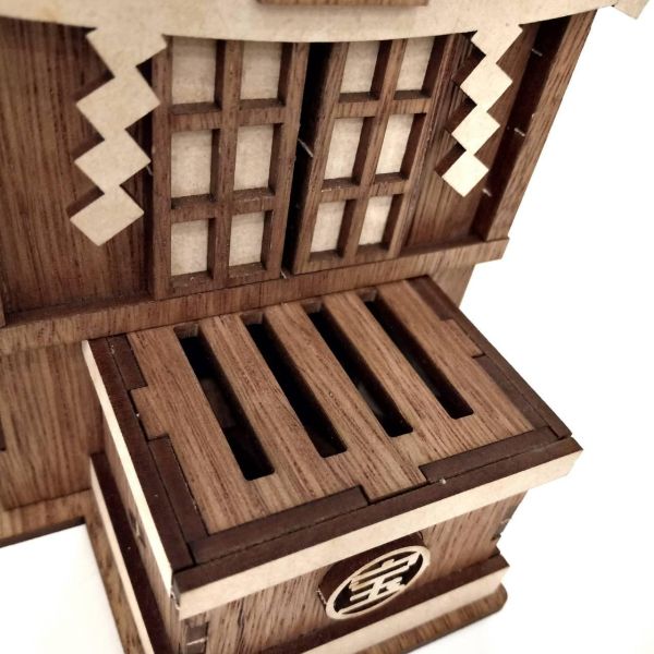 免運 現貨【神社存錢筒】手作DIY 小費箱 打賞箱 小網神社 御守 新年禮物 存錢罐 木製 日式擺設 日本選物 日式擺件 