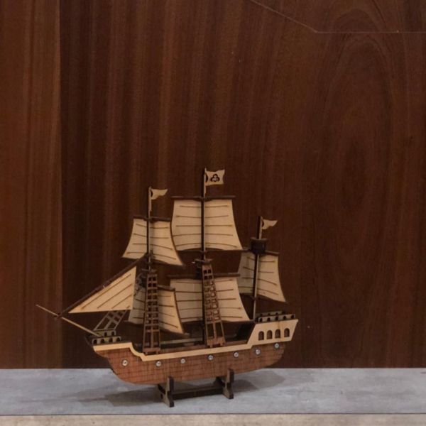 【現貨】手作DIY【大船入港 一帆風順 帆船】達人等級 組裝 木製玩具 模型 海賊王 動手做 兒童玩具 擺飾 霸氣 畢業 