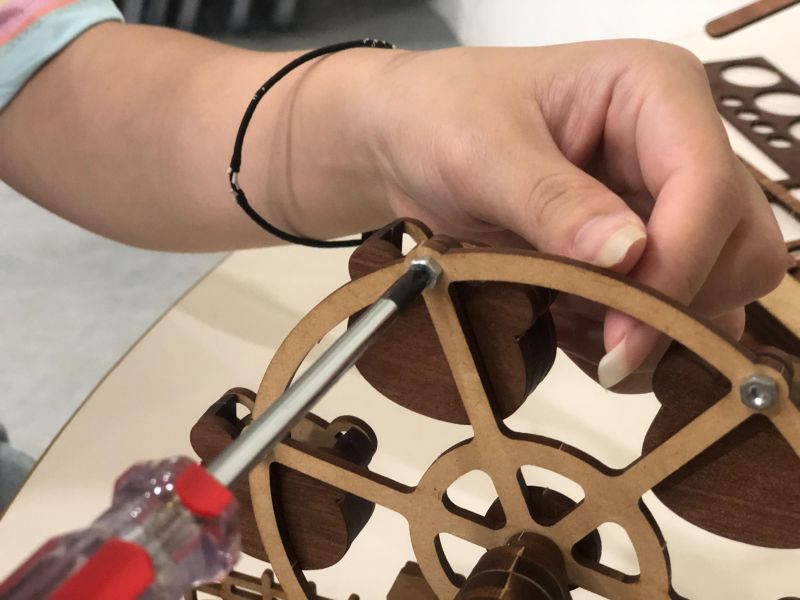 現貨【小熊 摩天輪】DIY 組裝 木製玩具 模型 動手做 兒童玩具 益智 聖誕節 交換禮物 可愛 療癒 擺飾 