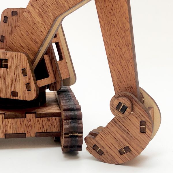 【全館現貨】卷木森活館【挖土機】DIY 組裝 木製玩具 動手做 交通工具 模型車 玩具車 車車玩具 質感 