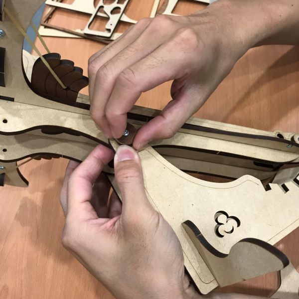 【全館現貨】卷木森活館【老鷹彈弓】DIY 組裝 木製玩具 模型 動手做 兒童玩具 玩具槍 