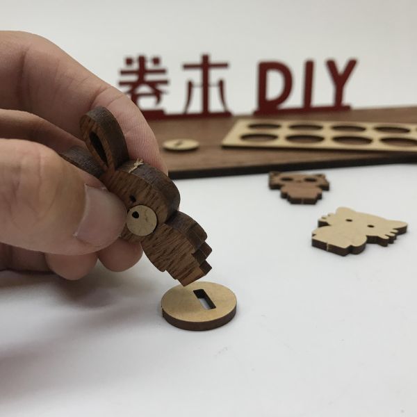 【全館現貨】【手作 DIY】小動物 造型 跳棋 桌遊 組裝玩具 木製 木頭 模型 動手做 兒童玩具 益智遊戲 可愛 