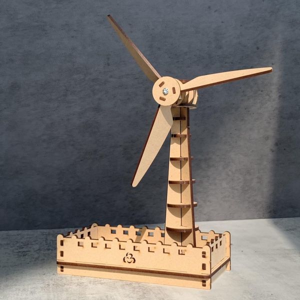 【免運 現貨】【手作DIY】風車 離岸 風力發電 可旋轉 置物架 木質 質感 客製 