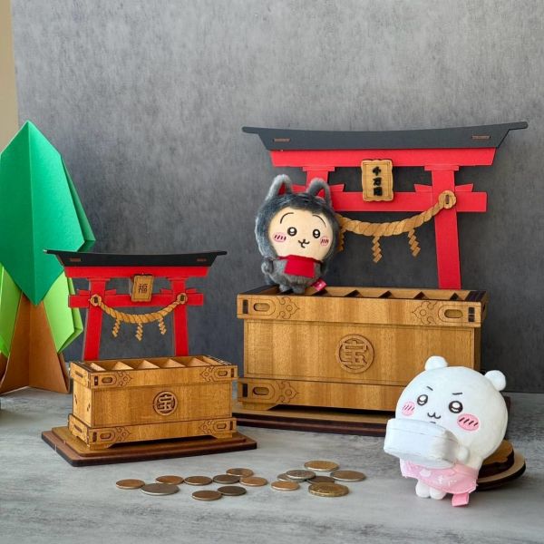 巨大化 | 鳥居 賽錢箱 存錢筒 | 公仔擺件 
