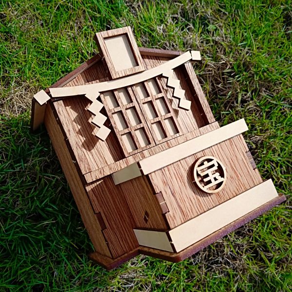 免運 現貨【神社存錢筒】手作DIY 小費箱 打賞箱 小網神社 御守 新年禮物 存錢罐 木製 日式擺設 日本選物 日式擺件 