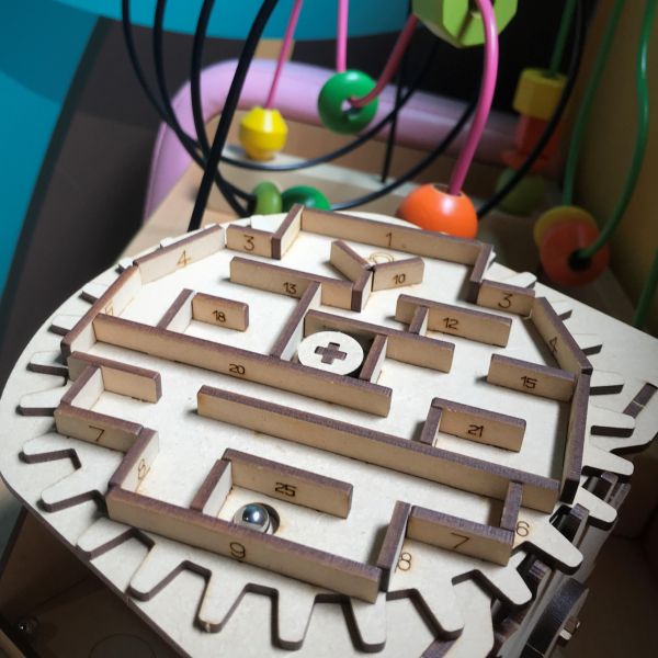 【全館現貨】卷木森活館【旋轉迷宮】DIY 組裝 木製玩具 模型 動手做 兒童玩具 益智 