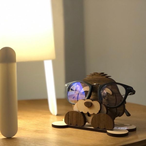 【全館現貨】【馬爾濟斯 眼鏡架】小狗 狗狗 造型 手作 DIY 組裝 收納盒 收納 動手做 寵物 西施犬 居家收納 眼鏡盒 