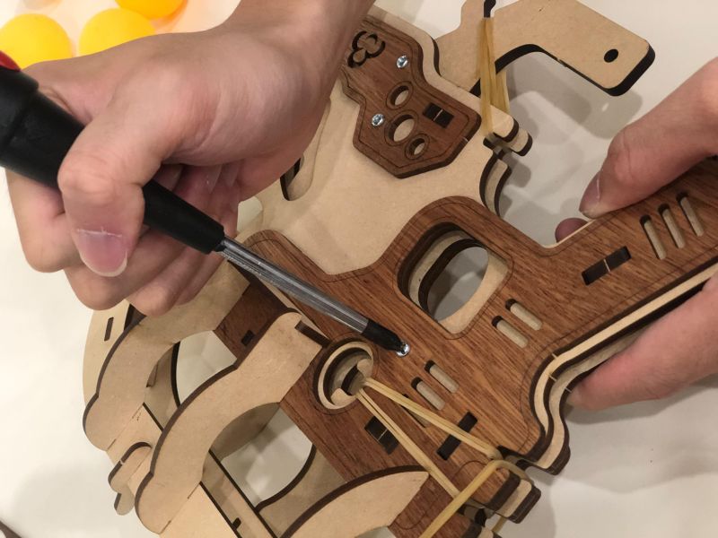 卷木森活館 x 飢餓遊戲 節目道具【乒乓球 玩具手槍】DIY 組裝 木製玩具 模型 動手做 活動道具 小朋友玩具 闖關 