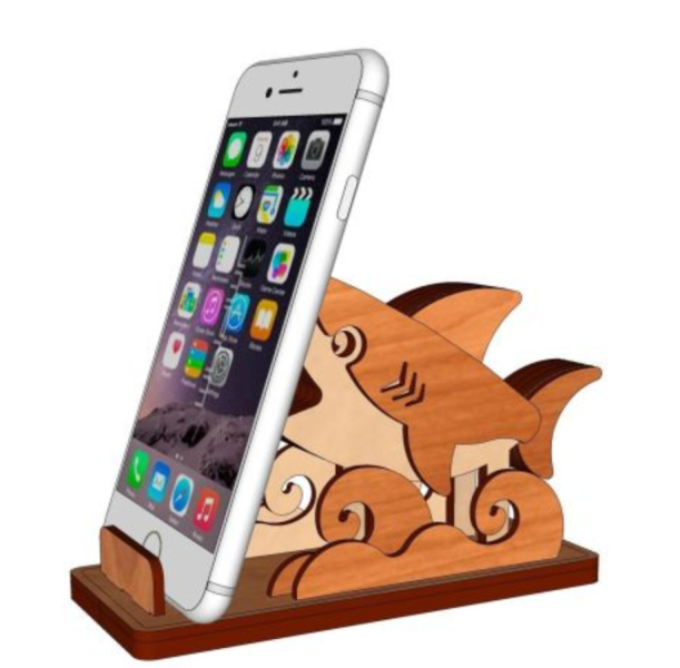 現貨【鯊魚/章魚/鯨魚 手機架】DIY 組裝 木製玩具 模型 動手做 手機架 聖誕節 交換禮物 可愛 療癒 