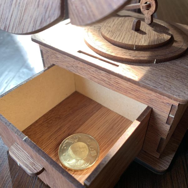 【手作DIY】留聲機 收納盒 組裝 木製擺飾 木質 質感情人節 畢業 