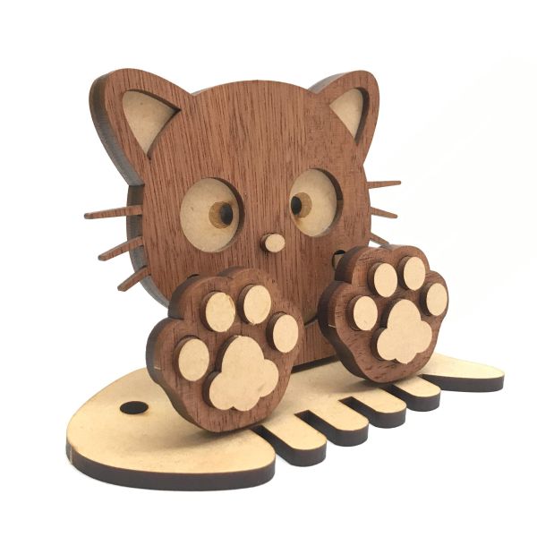 【全館現貨】【貓咪 眼鏡架】小貓咪 造型 手作 DIY 組裝 模型 動手做 辦公室 收納盒 收納 動手做 寵物 