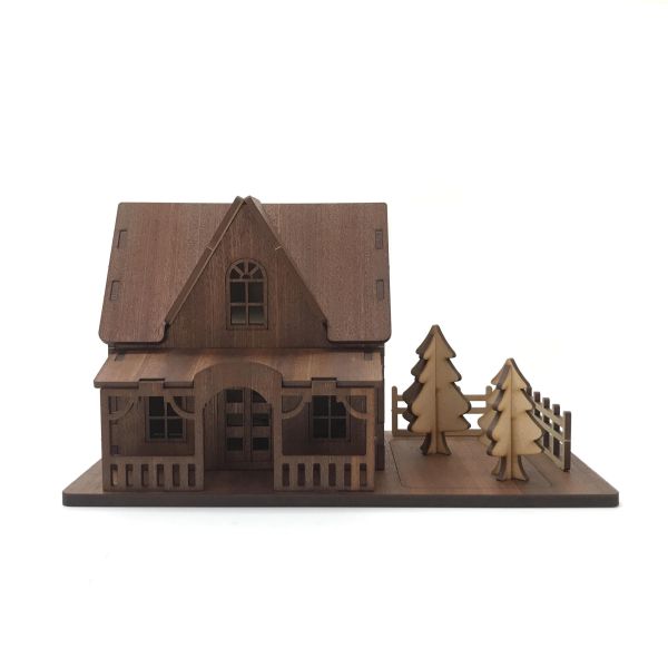 現貨【小木屋 造型 存錢筒】DIY 組裝 文具 存錢罐 木製玩具 動手做 聖誕節 交換禮物 可愛 療癒 