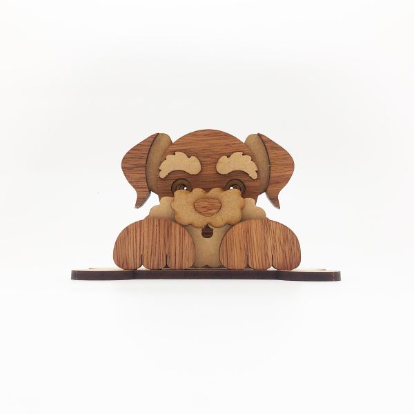 【全館現貨】【雪納瑞 眼鏡架】小狗 狗狗 造型 手作 DIY 組裝 收納盒 收納 動手做 寵物 