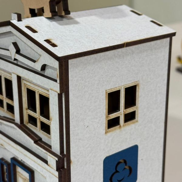 【現貨】造型存錢筒 木製存錢桶 存錢筒 木質收納 桌面小物 創意禮品 擺飾 收藏 鹿港 建築物 