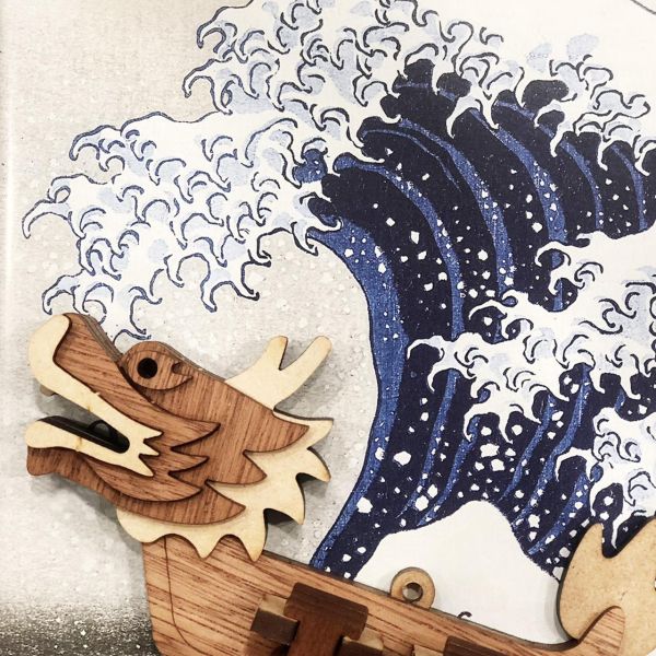 【全館現貨】龍舟造型 創意鑰匙圈 鑰匙架 DIY 組裝 端午節 送禮 壁掛鑰匙圈 龍舟鑰匙圈 鑰匙收納架 婚禮小物 