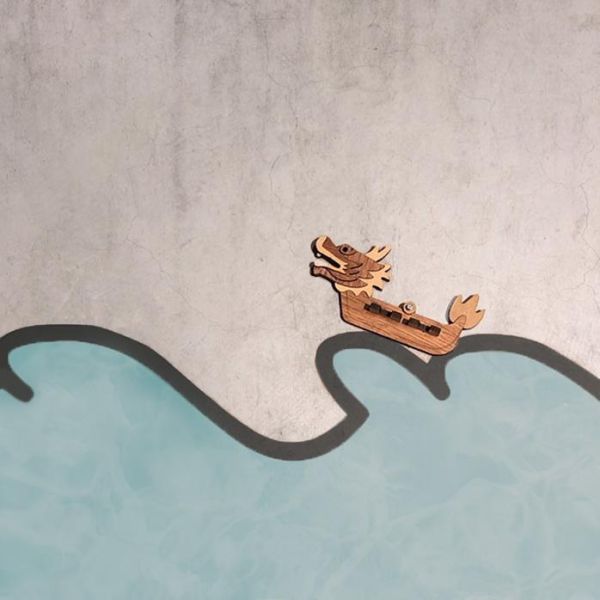 【全館現貨】龍舟造型 創意鑰匙圈 鑰匙架 DIY 組裝 端午節 送禮 壁掛鑰匙圈 龍舟鑰匙圈 鑰匙收納架 婚禮小物 