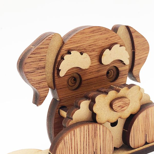 【全館現貨】【雪納瑞 眼鏡架】小狗 狗狗 造型 手作 DIY 組裝 收納盒 收納 動手做 寵物 