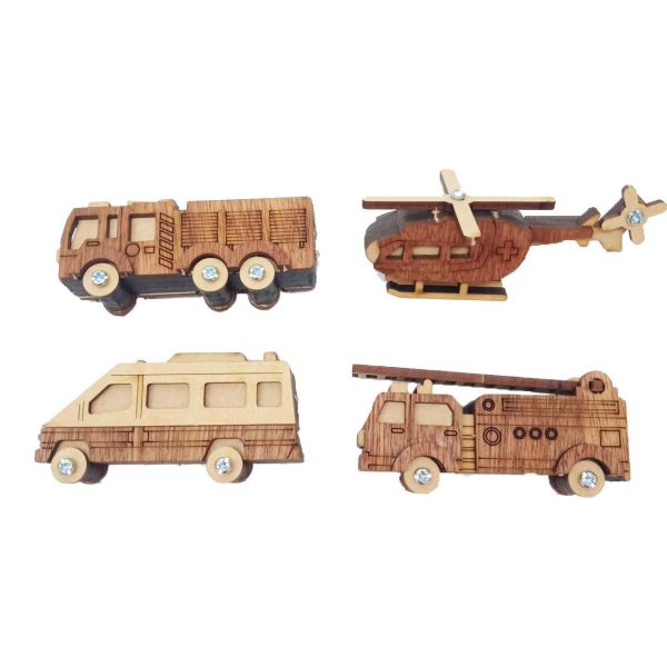 【全館現貨】卷木森活館【消防局】建築物 手作 DIY 組裝 木製玩具 動手做 交通工具 模型 玩具車 